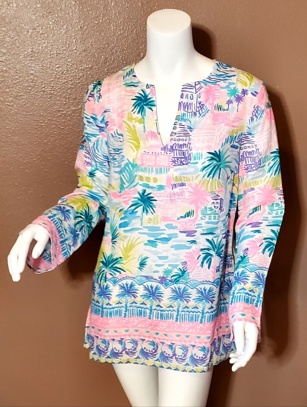 NWT LILLY PULITZER Ocean Cove Linen Tunic XS